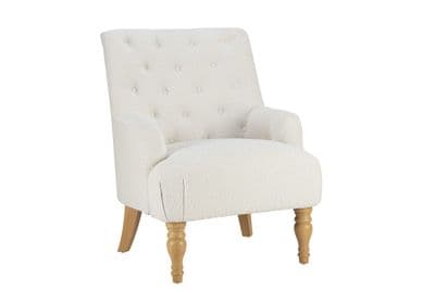 Padstow Chair White Bouclé
