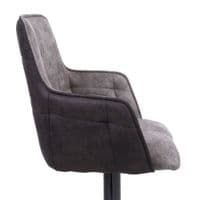 Pair of Oliver Suede Effect Barstool Light Grey or Dark Drey