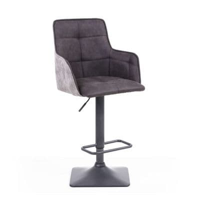 Pair of Oliver Suede Effect Barstool Light Grey or Dark Drey