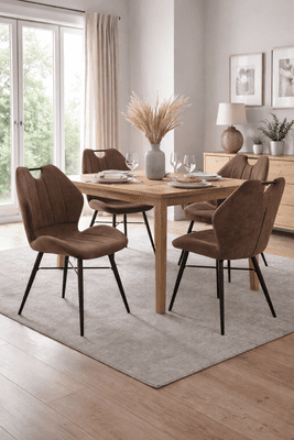 Pair of Roma Brown Dining Chairs