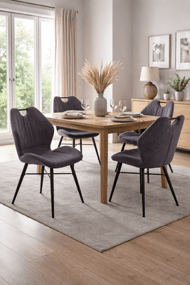 Pair of Roma Grey Dining Chair