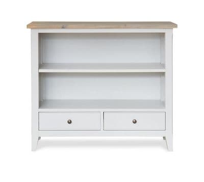 Signature Grey Painted 2 Drawer Low Bookcase