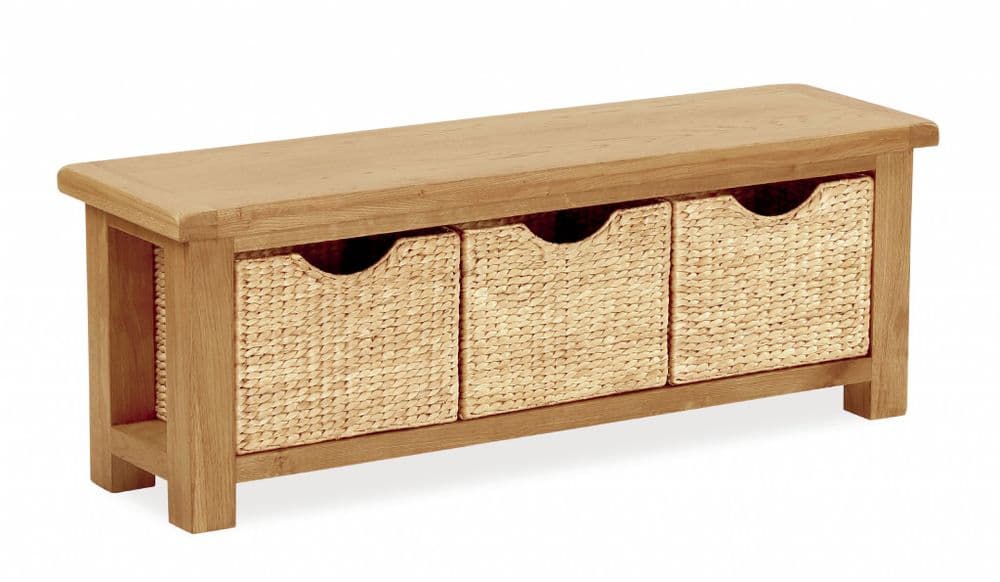 Suffolk Bench with Baskets