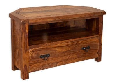 Vellar Indian Sheesham Corner TV Cabinet