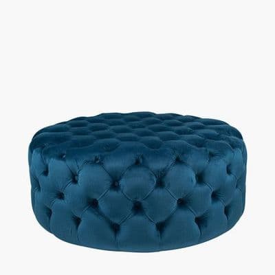 Vittoria Blue Pouffe
