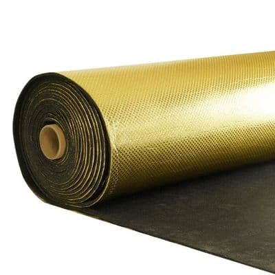 5mm Gold Acoustic Rubber Wood Floor DPM Underlay 8m2 Roll