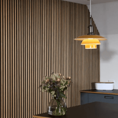 Acoustic Slat Wall Panel 605x2400mm Oiled Oak