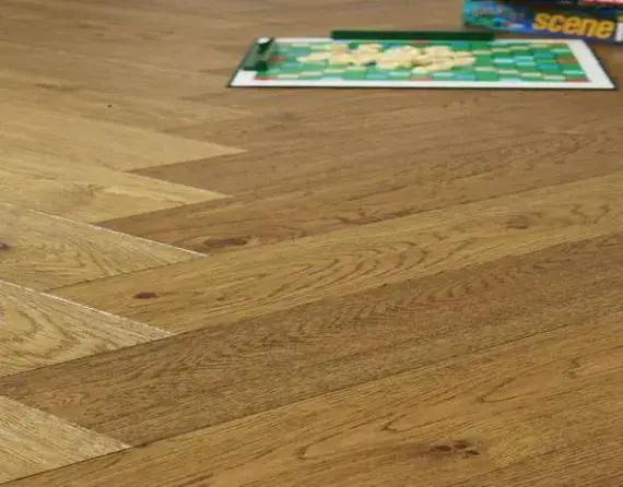 Chatsworth Herringbone Oak Flooring 15x120mm Cognac UV-Oiled H1013A