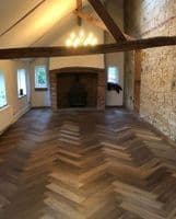Eastbury Herringbone Oak Flooring 15x120mm Smoked & UV-Oiled H1019A