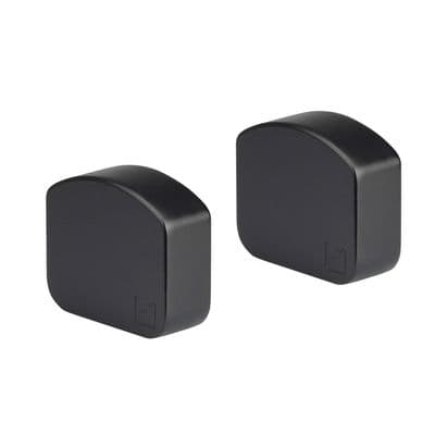 Elements Wall Handrail End Caps in Black (Pack of 2)
