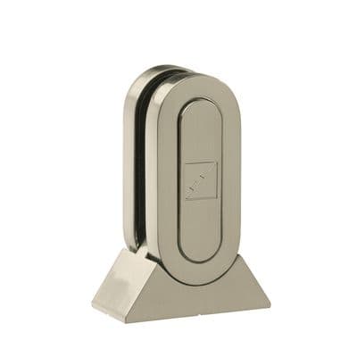 Fusion Brushed Nickel Glass Panel Bracket Clamps (Pack of 2)