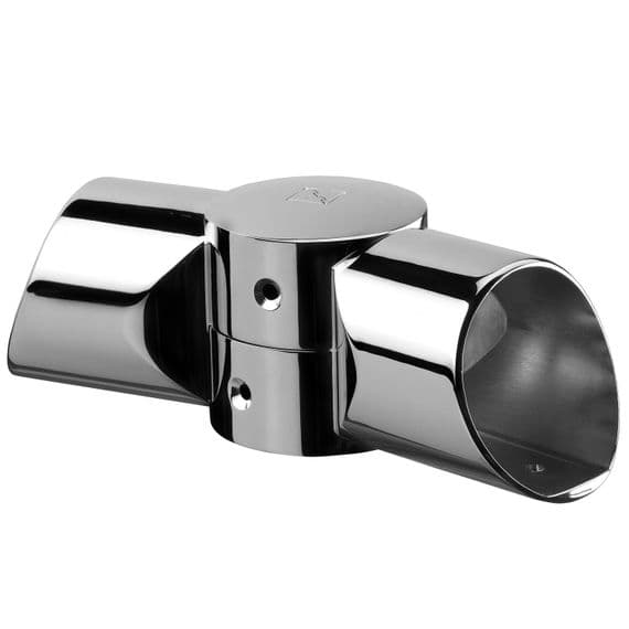 Fusion Chrome Adjustable Landing  Connector for Handrail to Handrail