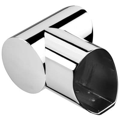 Fusion Chrome Left Hand Horizontal Turn for Landing Handrail