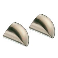 Fusion White Oak 54mm Mopstick Round Wall Handrail Kit in Brushed Nickel