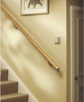 Fusion White Oak 54mm Mopstick Round Wall Handrail Kit in Polished Chrome