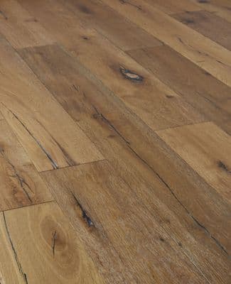 Lock Achray Rustic Oak Flooring 14x190mm Smoked, Brushed, White Grain & Oiled