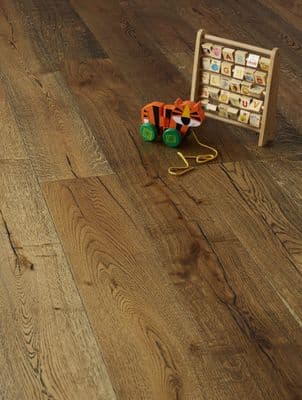 Lock Tummel Rustic Oak Flooring 14x190mm Brushed & Natural Oiled