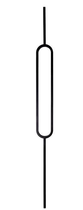 Matt Black Metal Spindle Baluster 12.5x1117mm Oval