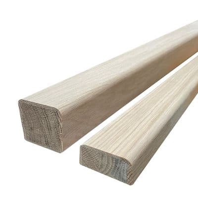 Modern Oak Handrail & Baserail Un-Grooved