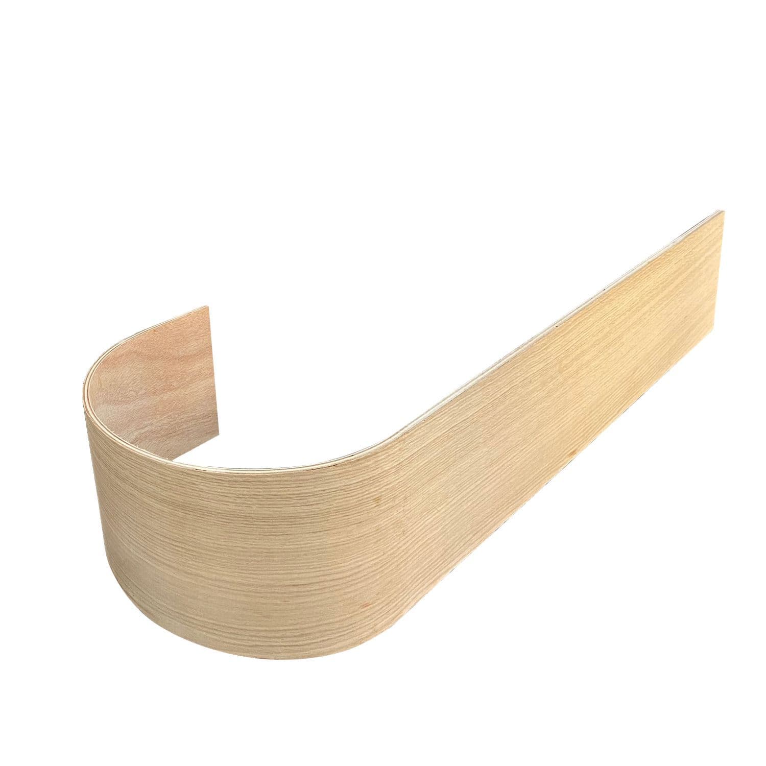 Oak Bullnose Curtail Stair Riser Double Go Single End 457x1400mm