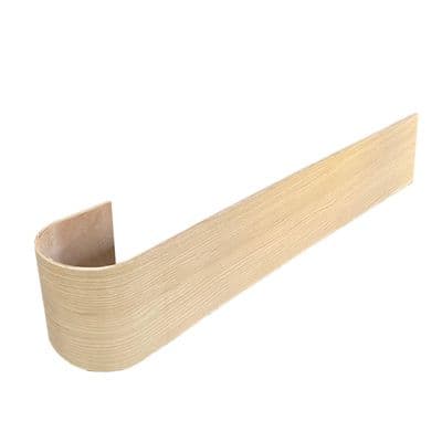 Oak Bullnose Curtail Stair Riser Single Go Single End 228x1400mm