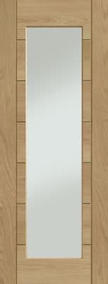 Palermo Essential Oak Internal Door 1-Light Clear Glass Fully Finished by XL Joinery