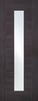Palermo Internal Door Umber Grey Laminate 1-Light Clear Glass by XL Joinery