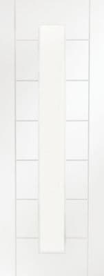 Palermo Internal Door White Primed 1-Light Clear Glass by XL Joinery