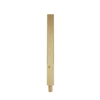 Pine 725mm Full Spigot Newel Post 90x90mm Stop Chamfered