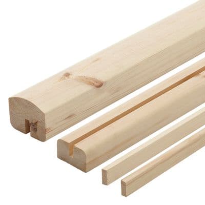 Pine Elements Handrail & Baserail Set for Glass Panel 8mm