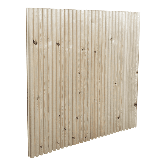 Half Circle Cladding Pine Fluted Half Round 20x125mm Wall Cladding Panel