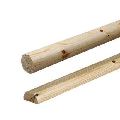 Pine Fusion Mopstick Round Handrail & Baserail Set Pre-Finished