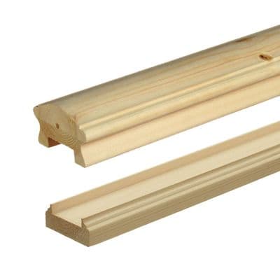 Pine Hallmark LHR Handrail & Baserail Kit 41mm Groove
