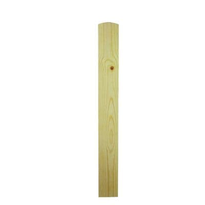 Pine Newel Base Post 90x90x1375mm Square Edge