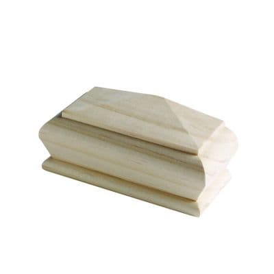 Pine Pyramid Newel Post Cap for 90mm Half Newels 56x115mm