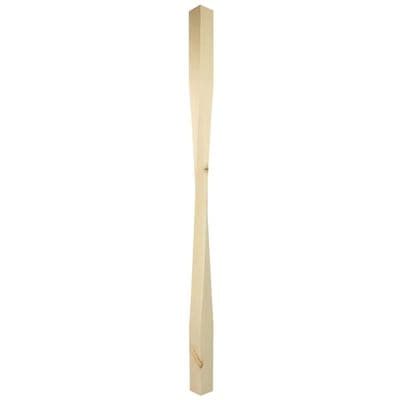 Pine Twisted Spindle Baluster 41x41x1100mm