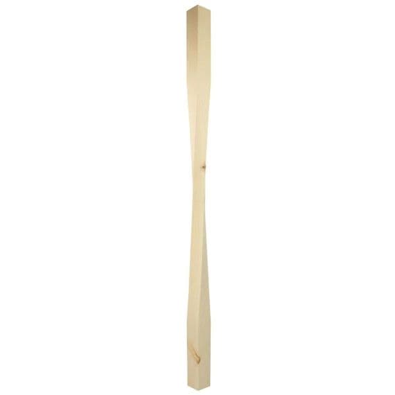 Pine Twist Spindle 41x1100mm | Solid Pine Twisted Spindles