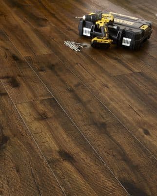 Sawn Winward Rustic Oak Flooring 14x190mm Bandsawn, Smoked & UV-Oiled