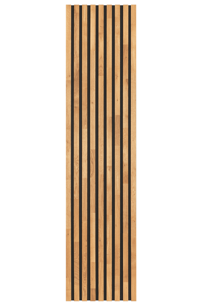 Solid Oak Acoustic Slat Wall Panel Rustic Oiled Rustic Oak