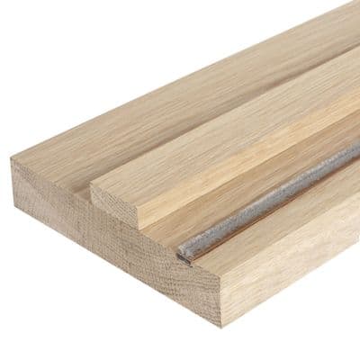 Solid Oak Door Liner Set FD30 Internal (195mm) With Stops