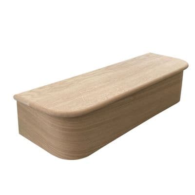 Solid Oak Double End Bullnose Stair Tread & Riser Kit 22x270x870mm