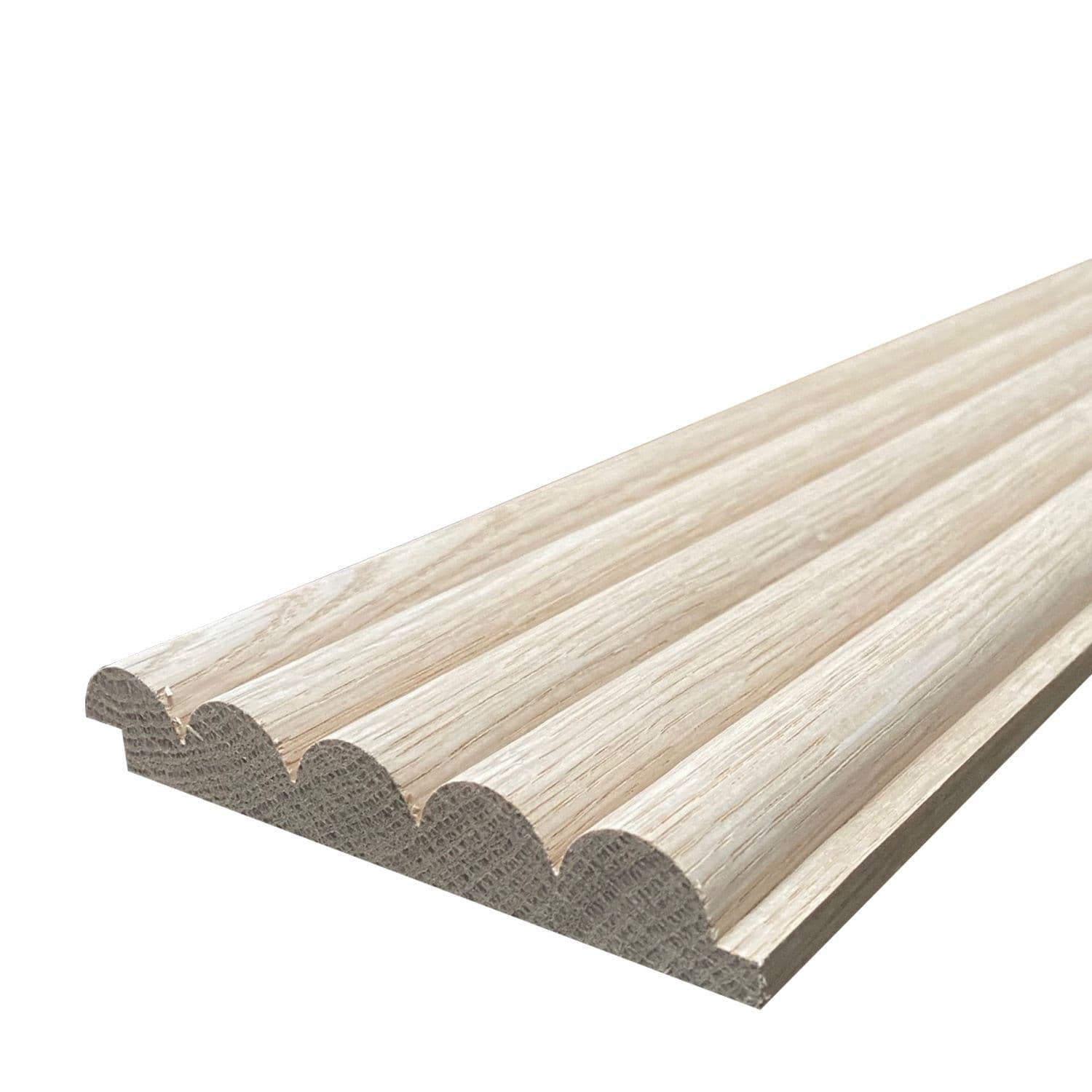 Solid Oak Fluted Half Round 20x125mm Wall Cladding Panel
