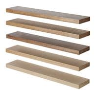 Solid Oak PAR Shelf Board 25x250mm Square Edge