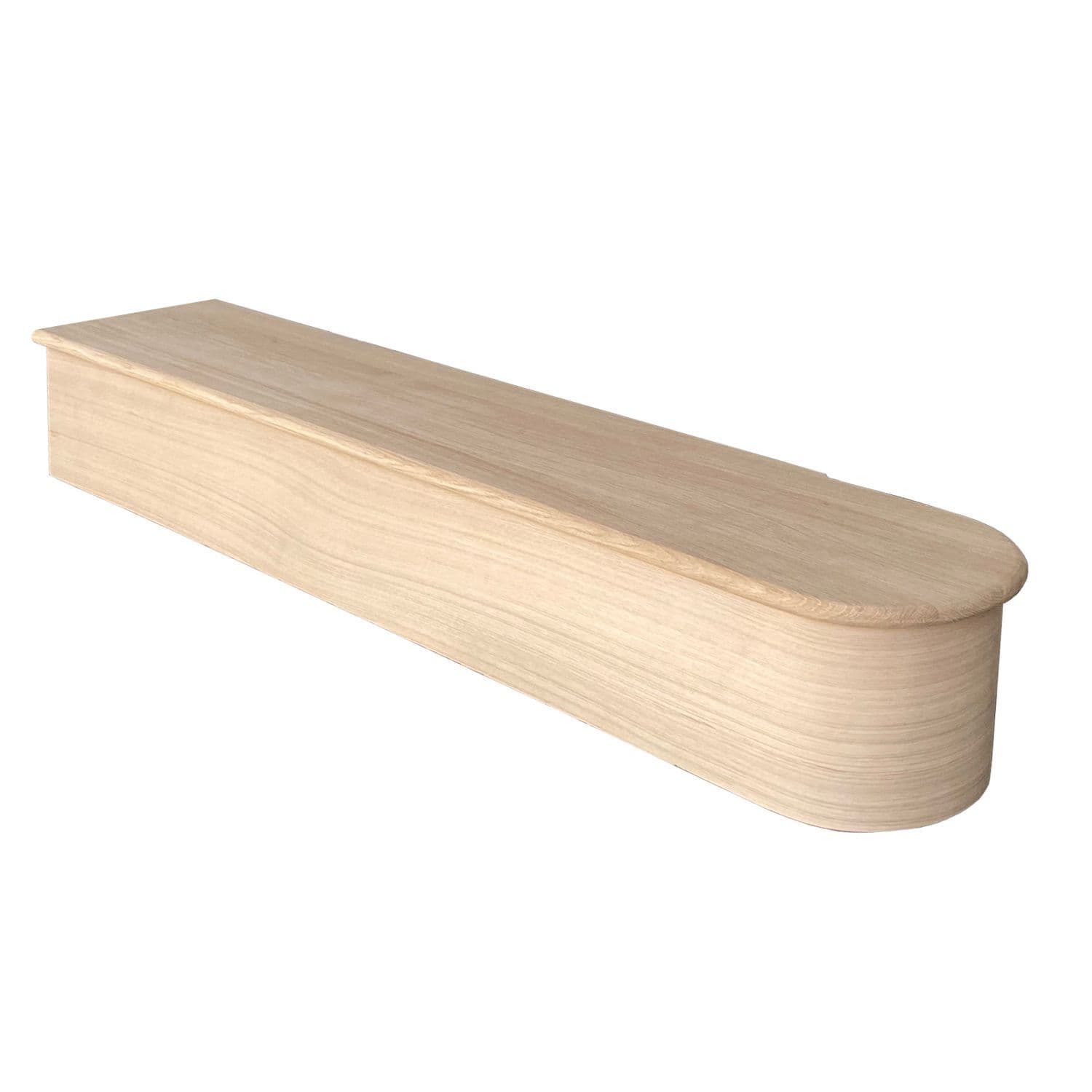 Solid Oak Single Going Right Hand Curtail Stair Tread & Riser Kit ...