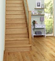 Solid Oak Staircase Landing Tread Cladding Kit 22x1000x1000mm