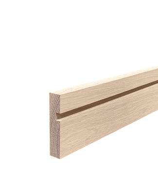 Solid White Oak 1-Groove Architrave Set 20x70mm