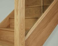 Solid White Oak 1.2m Newel Post Cladding Kit for 90mm Newels