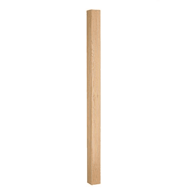 Solid White Oak 1.5m Full Newel Post 90mm x 90mm Square Edge