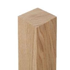 Solid White Oak 1500mm Newel Post 70x70mm Square Edge