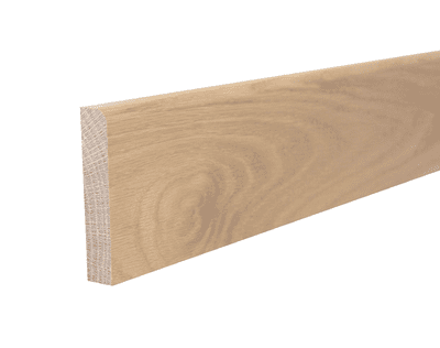 Solid White Oak 15x95mm Worktop Upstand Round Edge